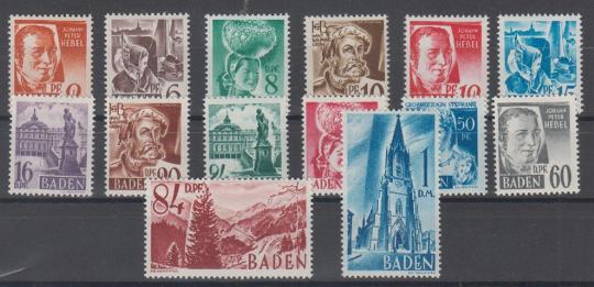 14 - Französiche Zone Baden Nr. 14 - 27 