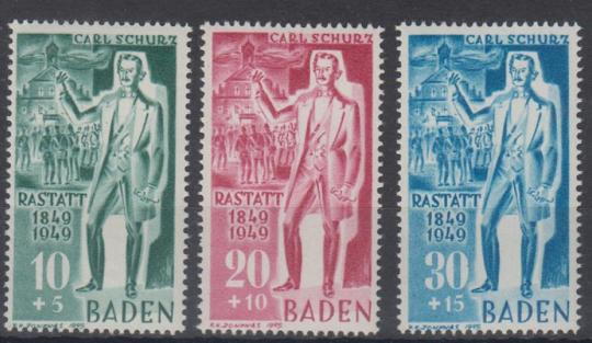 50 - Französische Zone Baden Nr. 50 I - 52 I 