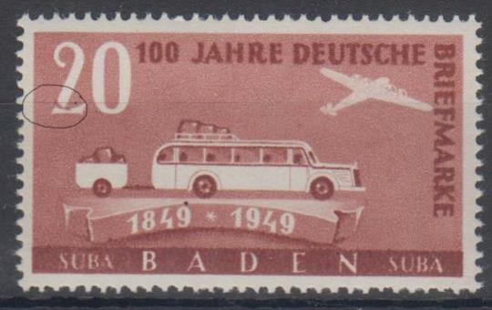 55 - Französische Zone Baden Nr. 55 PF I 