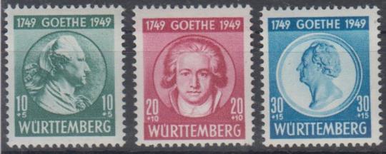 44 - Französische Zone Württemberg Nr. 44 - 46 