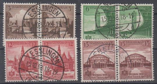 665 - Deutsches Reich Nr. 665 - 668 