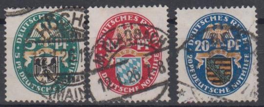 375 - Deutsches Reich Nothilfe Nr. 375 - 377 