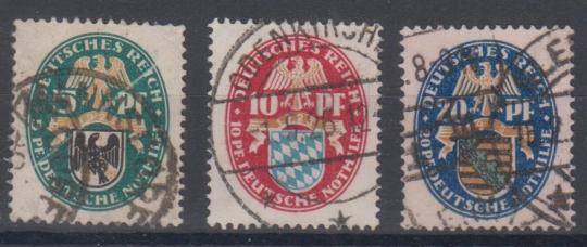 375 - Deutsches Reich Nothilfe Nr. 375 - 377 