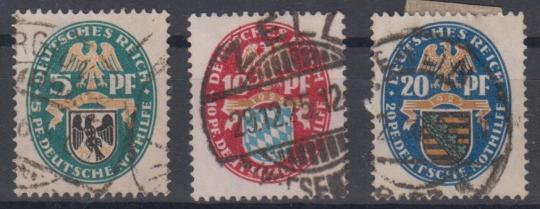 375 - Deutsches Reich Nothilfe Nr. 375 - 377 