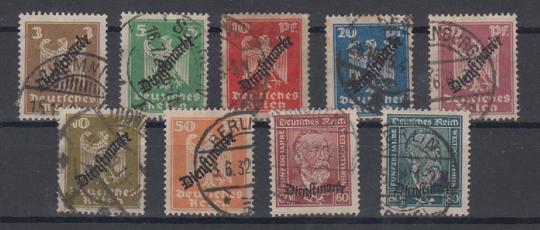 105 - Deutsches Reich Dienst Nr. 105 - 113 