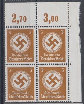 166 - Deutsches Reich Dienst Nr. 166 P OR dgz 