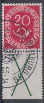 0128 - Bund Posthorn S 5 mit Plattenfehler I 