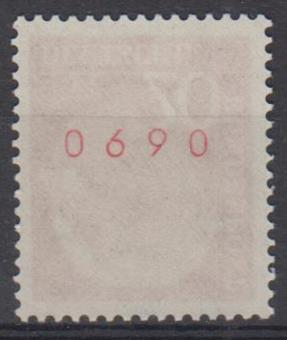 0186 - Bund Nr. 185 y R (rote Zählnummer) 