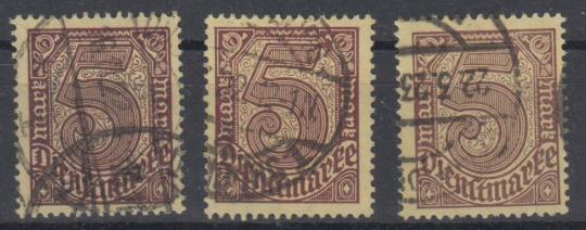 033 - Deutsches Reich Dienst Nr. 33 a - c 