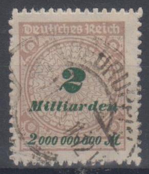 326 - Deutsches Reich Infla Nr. 326 B HT 