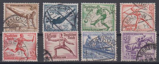 609 - Deutsches Reich Olympia 36 Nr. 609 - 616 
