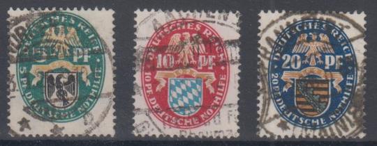 375 - Deutsches Reich Nothilfe Nr. 375 - 377 