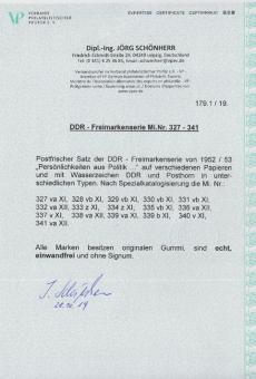 327 - DDR Köpfe 2 Nr. 327 - 341 