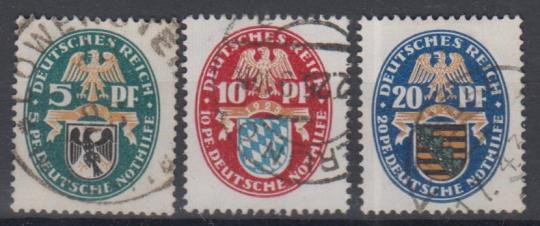 375 - Deutsches Reich Nothilfe Nr. 375 - 377 