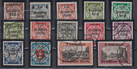 716 - Deutsches Reich Danzig Abschied Nr. 716 - 729 