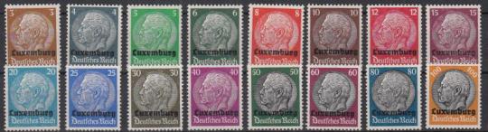 01 - Deutsche Besetzung Luxemburg Nr. 1 - 16 