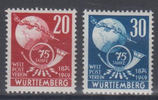 51 - Franz. Zone Württemberg Nr. 51 + 52 