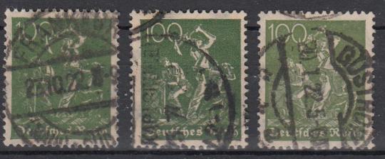 187 - Deutsches Reich Infla Nr. 187 a - c 