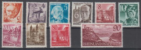 32 - Französische Zone Rheinland-Pfalz Nr. 32-41 