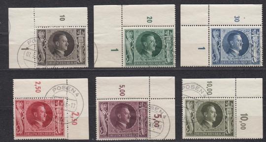 844 - Deutsches Reich Nr. 844 - 849 