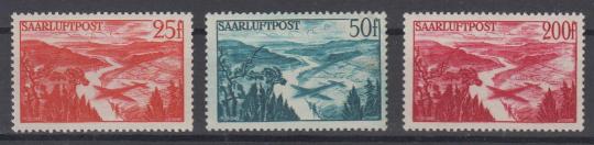 252 - Saarland Flugpostmarken Nr. 252 - 254 