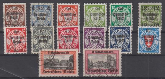 716 - Deutsches Reich Danzig Abschied Nr. 716 - 729 