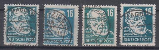 218 - SBZ Köpfe 1 Nr. 218 a - d 