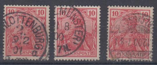 56 - Deutsches Reich Germania Reichspost Nr. 56 a - c 