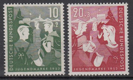 153 - Bund Jugend 1952 Nr. 153 + 154 