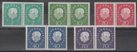 0302 - Bund Heuß III Nr. 302-306 