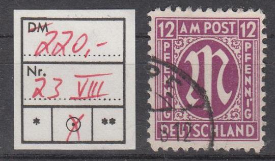 023 - AM-Post Deutscher Druck Nr. 23 VIII 