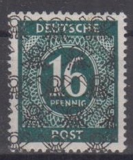 059 - Bizone Netzaufdruck auf Ziffern Nr. 59 II 