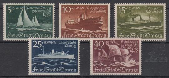 284 - Danzig Schiffe Nr. 284-288 