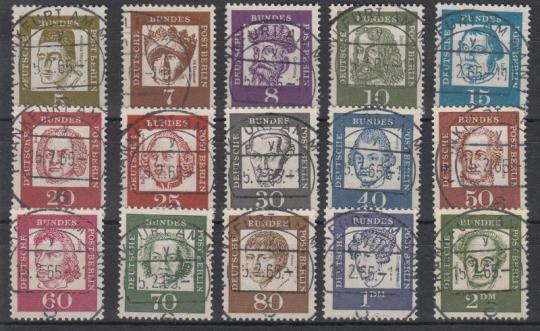 199 - Berlin Bedeutende Deutsche Nr. 199-213 