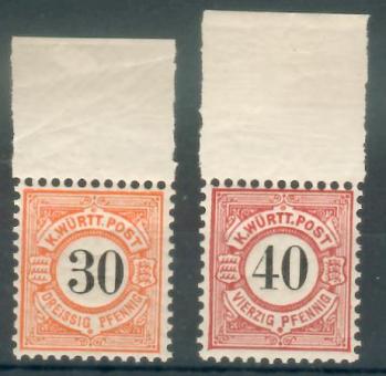 61 - Württemberg Nr. 61 + 62 