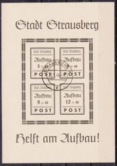 42 - Deutsche Lokalausgaben 1945 Strausberg Block 2 II 