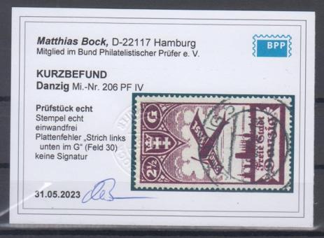 206 - Danzig Nr. 206 PF IV 