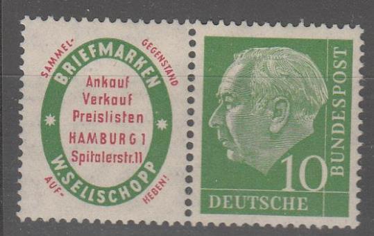 0183 - Bund Heuß-Zusammendruck W4 