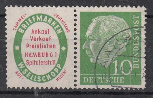 0183 - Bund Heuß-Zusammendruck W15 