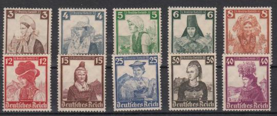 588 - Deutsches Reich Nothilfe Trachten Nr. 588-597 