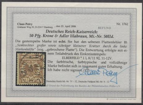 50 - Deutsches Reich Krone/Adler Nr. 50 IId 