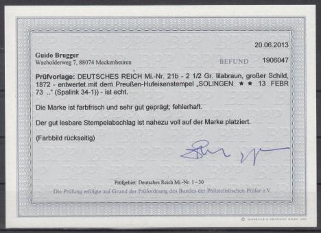 21 - Deutsches Reich Brustschilde Nr. 21b 