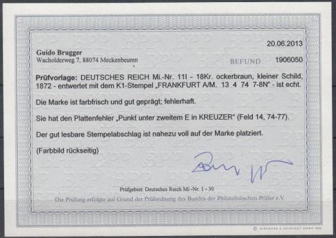 11 - Deutsches Reich Brustschilde Nr. 11 I 