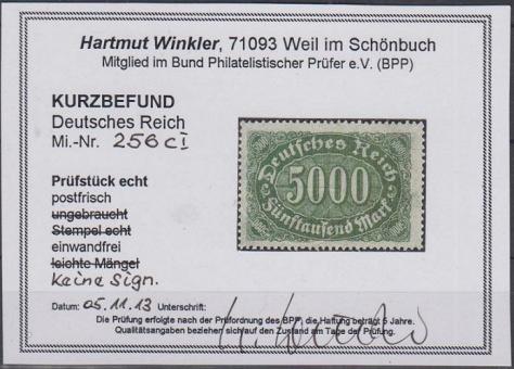 256 - Deutsches Reich Infla Nr. 256 cI 