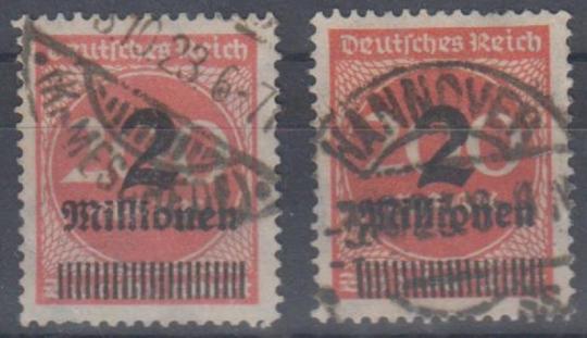 309 - Deutsches Reich Infla Nr. 309 Pa + Pb 