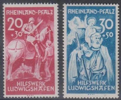 30 - Französische Zone Rheinland-Pfalz Nr. 30 + 31 
