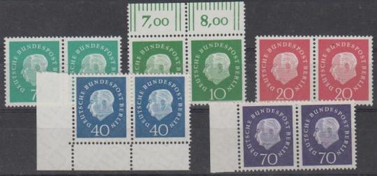 182 - Berlin Heuss Nr. 182-186 