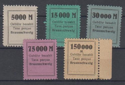 338 - Deutsches Reich Infla Gebührenzettel der Firma Borek 