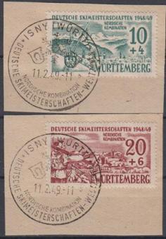 38 - Französische Zone Württemberg Nr. 38 + 39 
