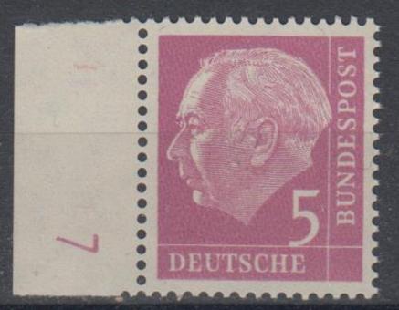 0179 - Bund Heuß lumogen Nr. 179y DZ 7 